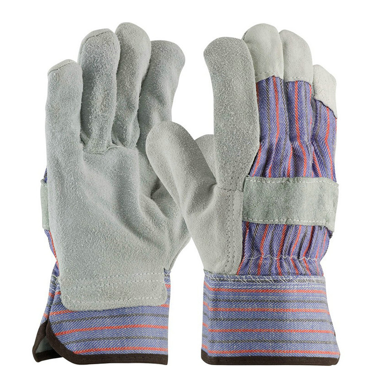 LG001 Durable Double Layer Cowhide Protective Work Gloves