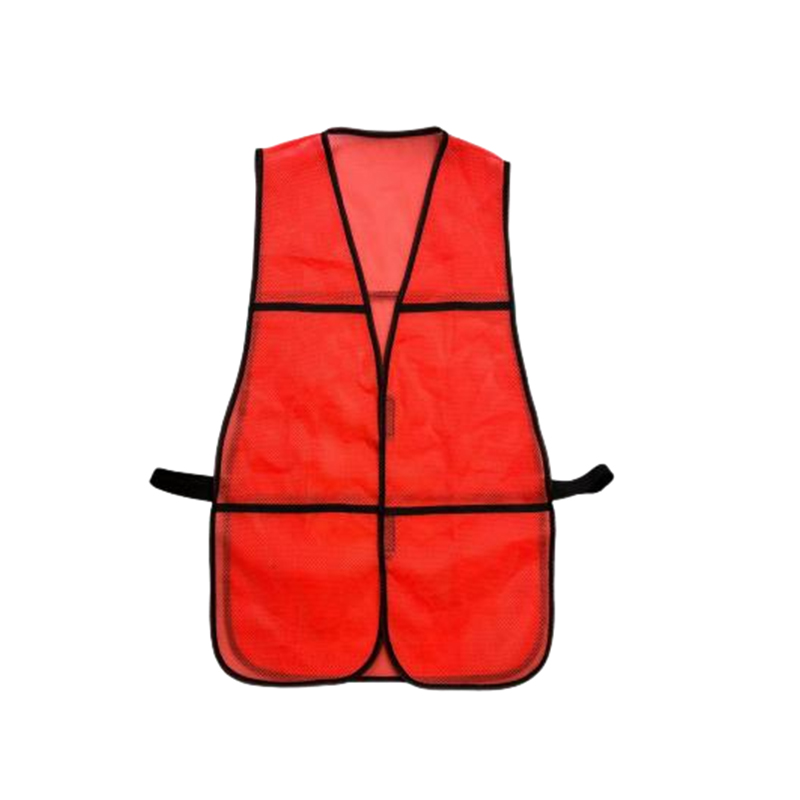 RF021 Red Polyester Mesh Reflective Work Vest w/Elastic Waistband