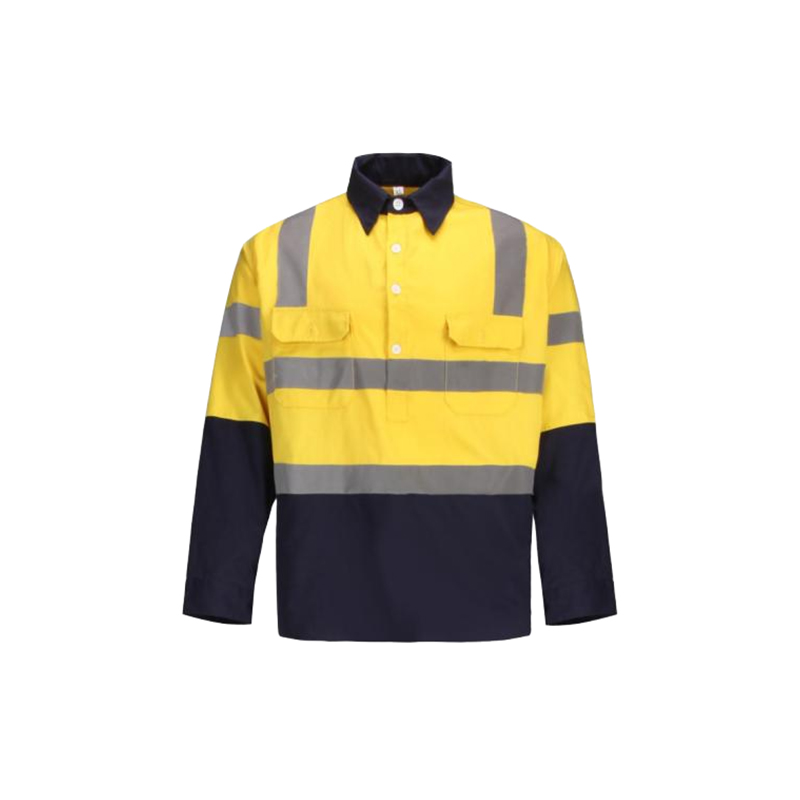 S04 Multifunctional Safety Reflective Tape Cotton Twill Work Shirt