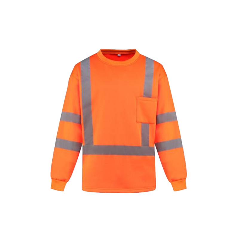 S06 Orange High Visibility Protective Strong Reflective Tape Durable Cotton Work Shirt
