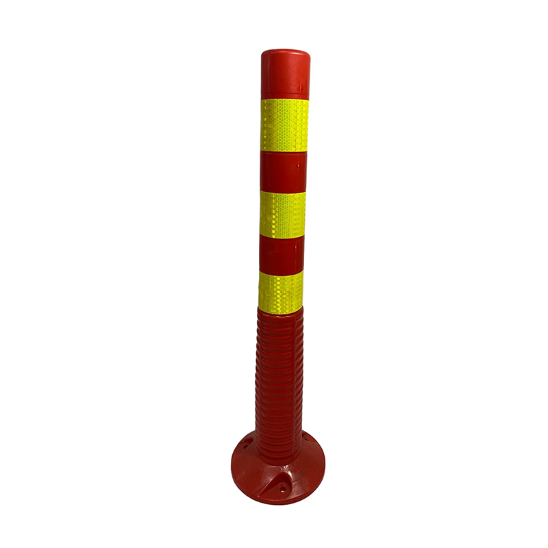 TS012 Heavy-Duty Warning Post with UV-Resistant Reflective Tape