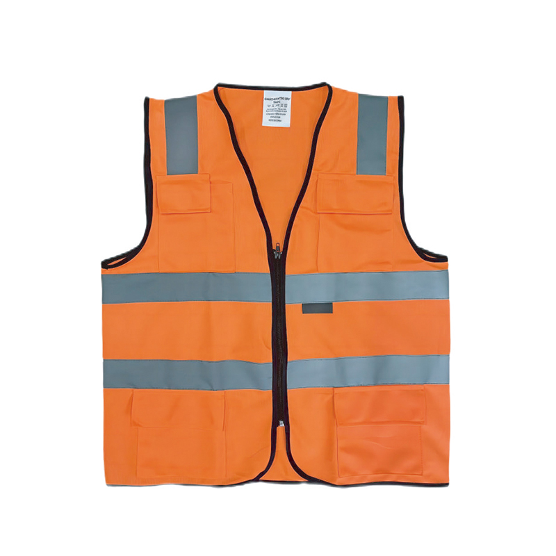 RF014 Orange Breathable Polyester Reflective Safety Vest